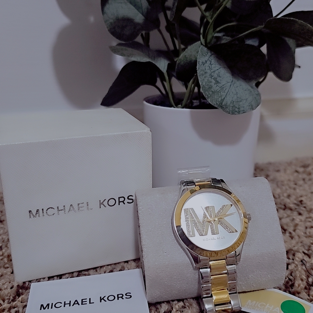 Michael Kors Silver and Gold Watch